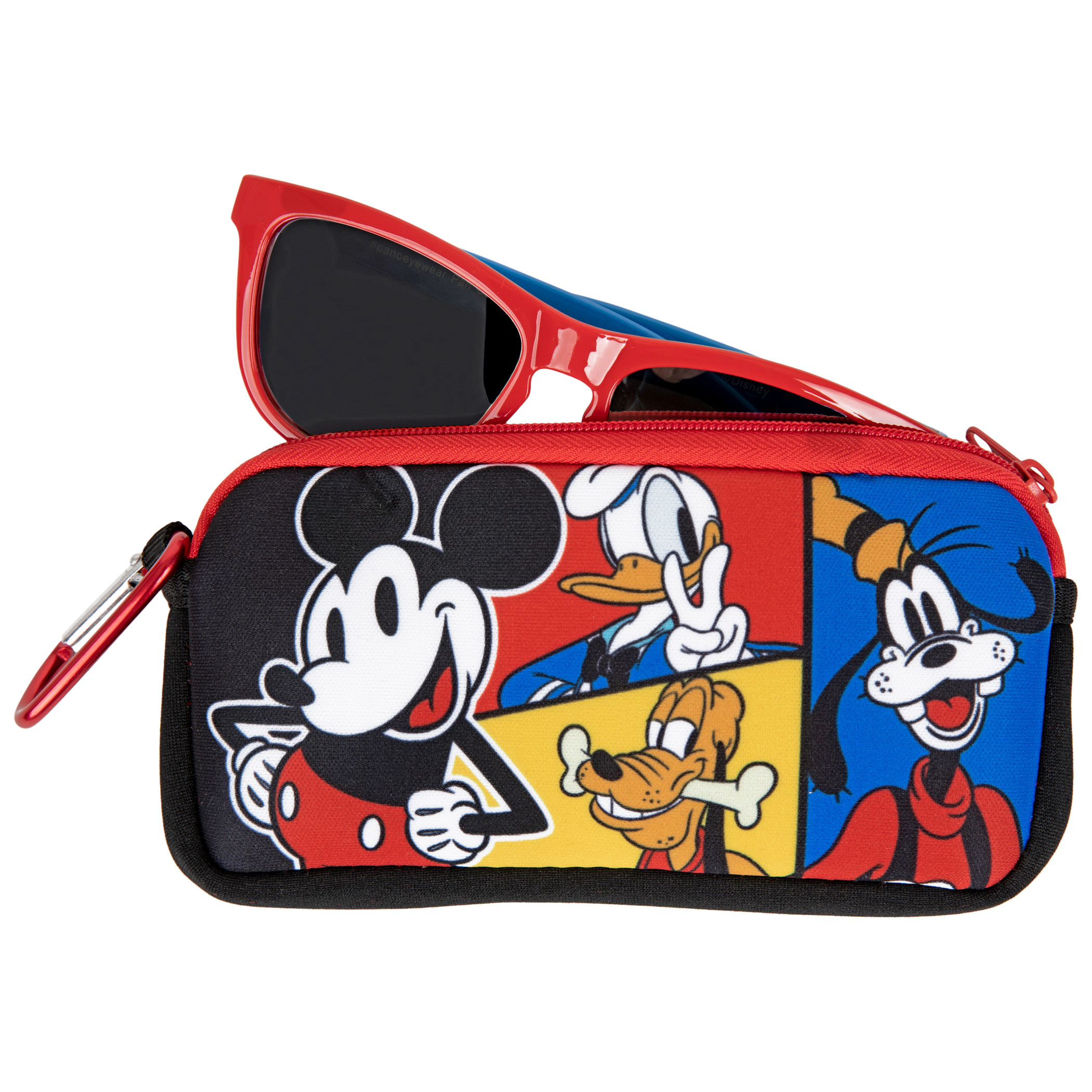 Disney Mickey Mouse Kids Sunglasses with Carabiner Pouch